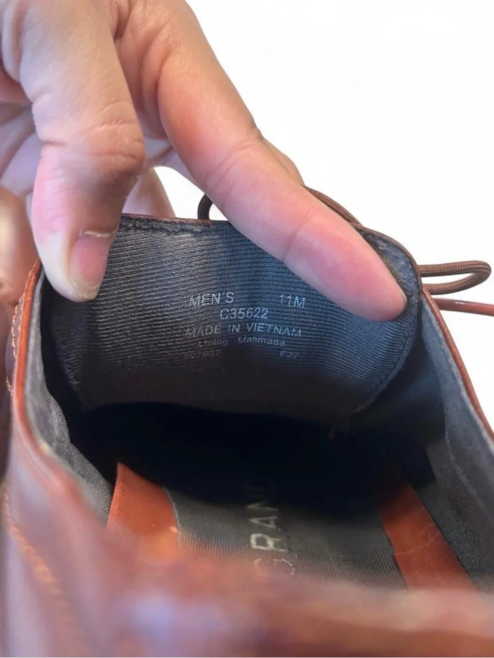 Cole Haan Brown Leather Wingtip Derby Shoes